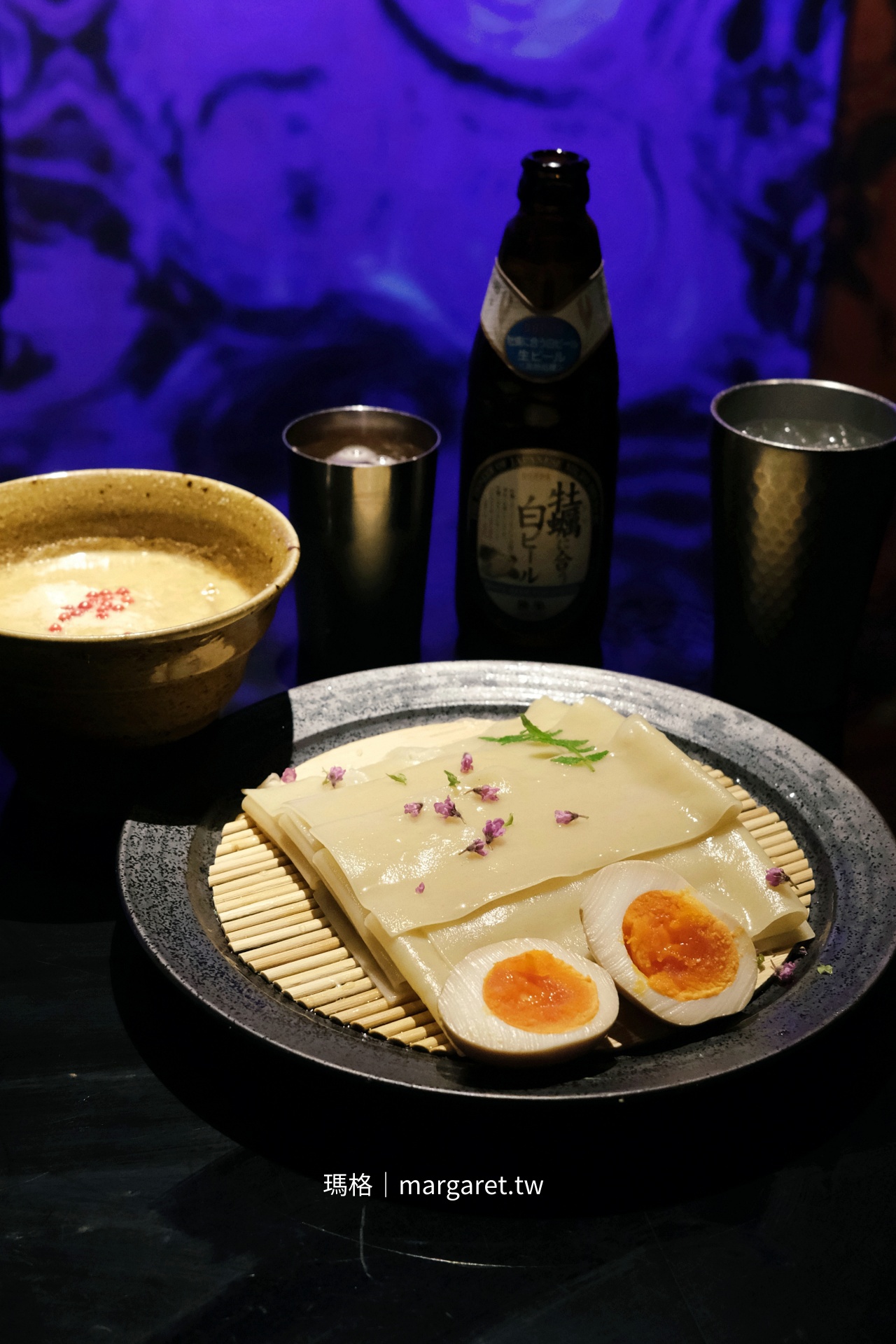 Next Shikaku牡蠣沾麵asobu，寬版腰帶麵搭配牡蠣豚骨沾汁。