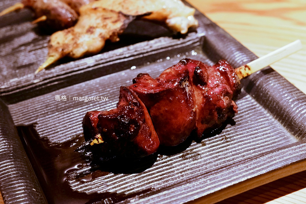 燒鳥炭壹2號店醬燒雞肝串燒，厚切雞肝炭香濃郁，鹹甜醬汁收汁俐落。