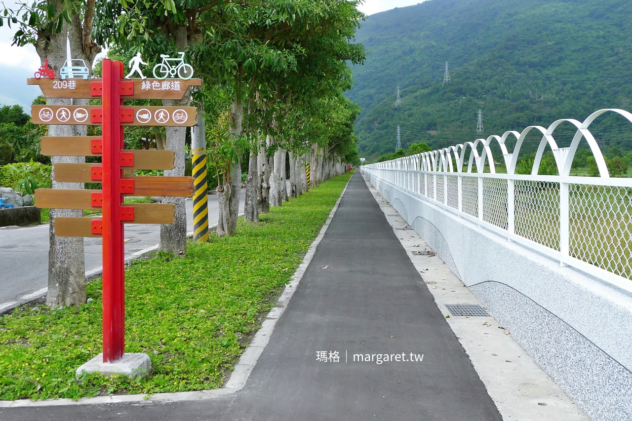吉安鄉干城社區 綠色廊道自行車路線指示牌