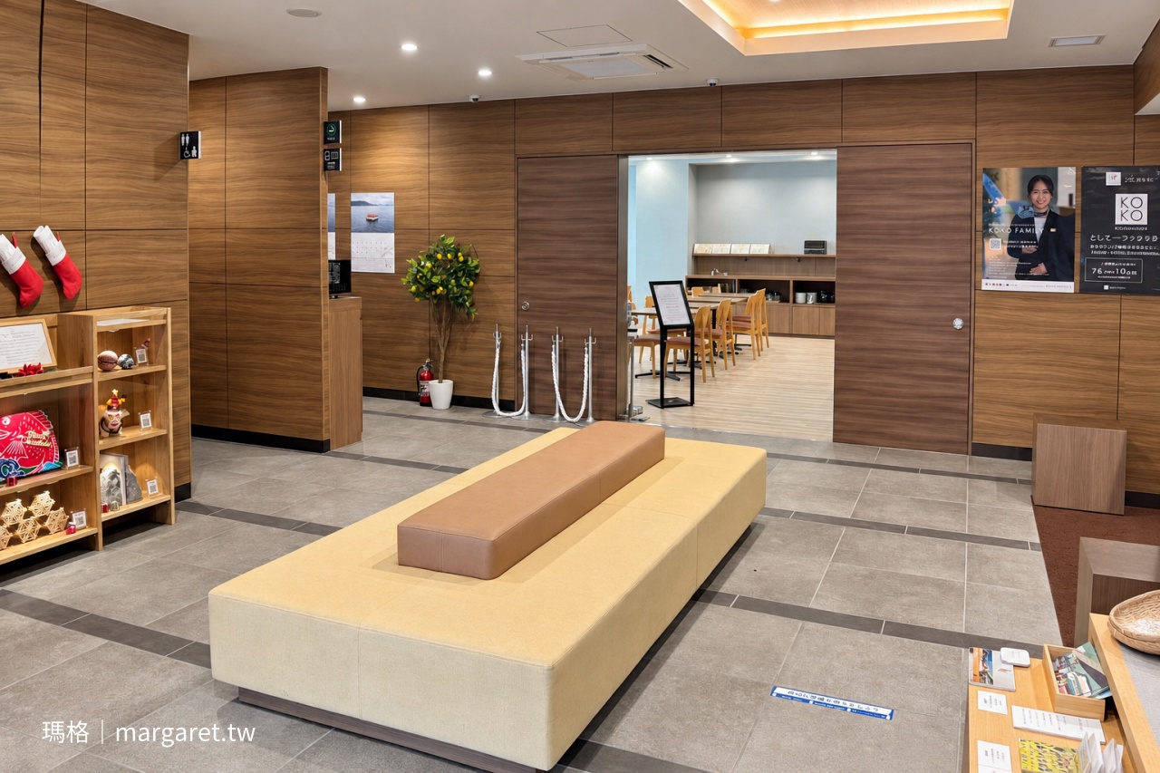 高松 KOKO HOTEL 明亮現代的大廳與一樓餐廳入口