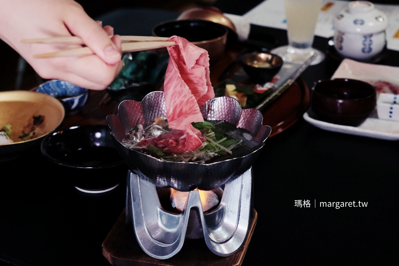 的山莊 大分和牛肉片 油花細緻特寫