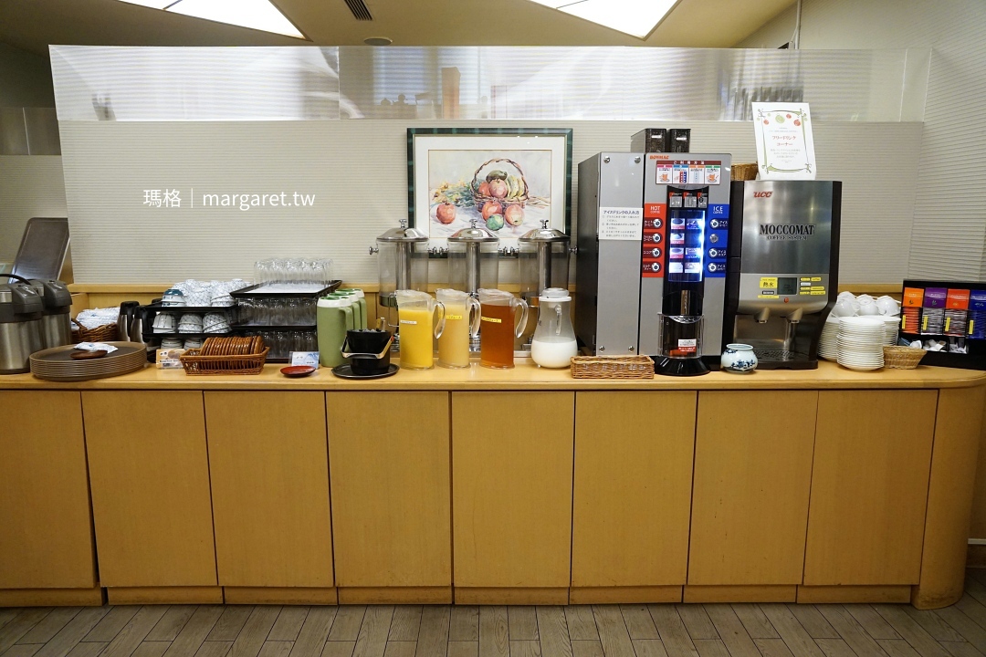 尾道國際飯店日式自助早餐檯。