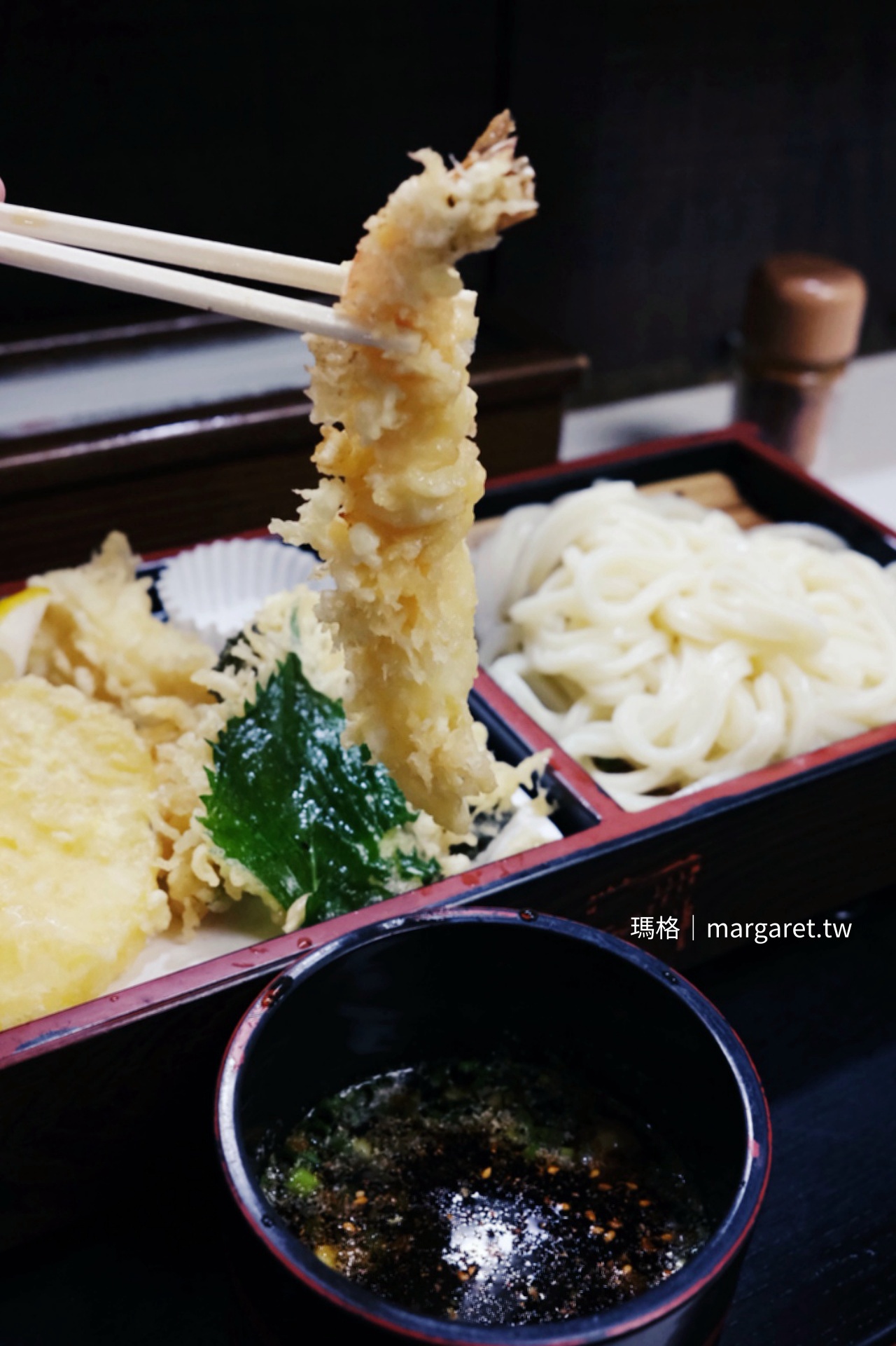 高松川福本店 天婦羅特寫 檸檬鹽調味