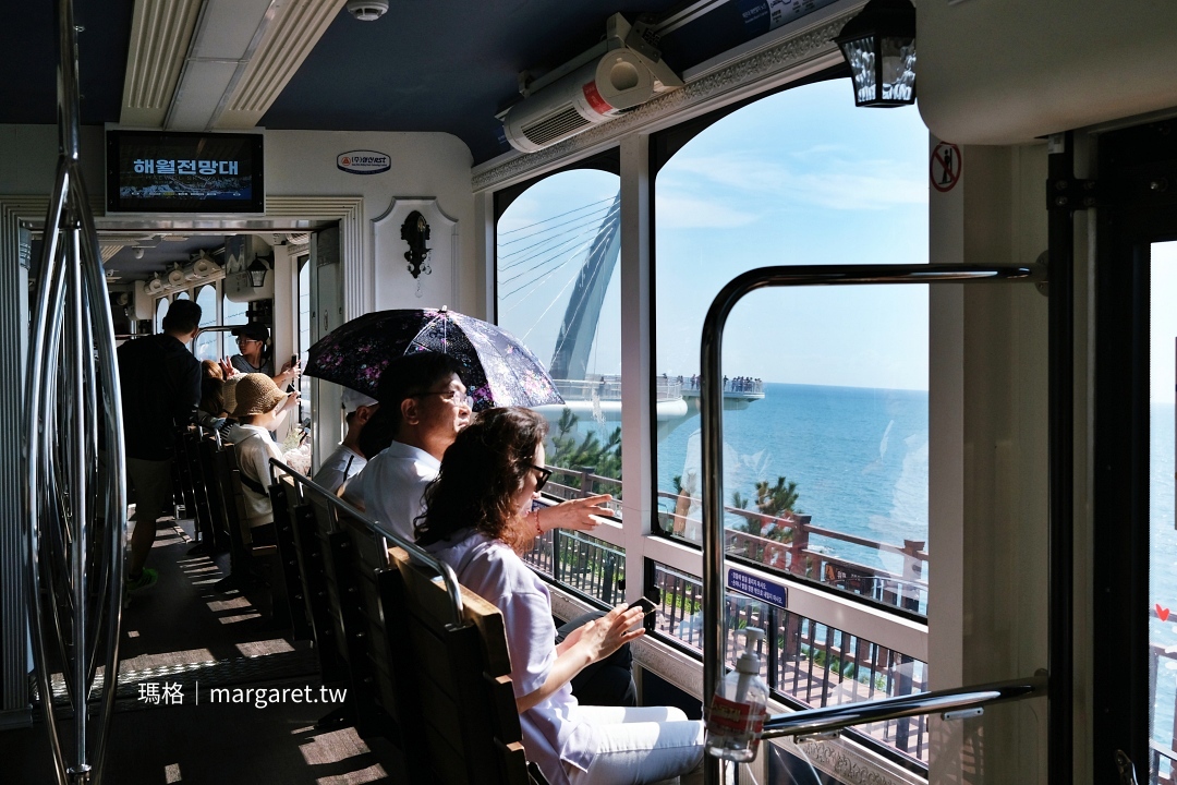 海雲台藍線公園海岸列車。釜山海景第一排｜可愛的天空膠囊列車