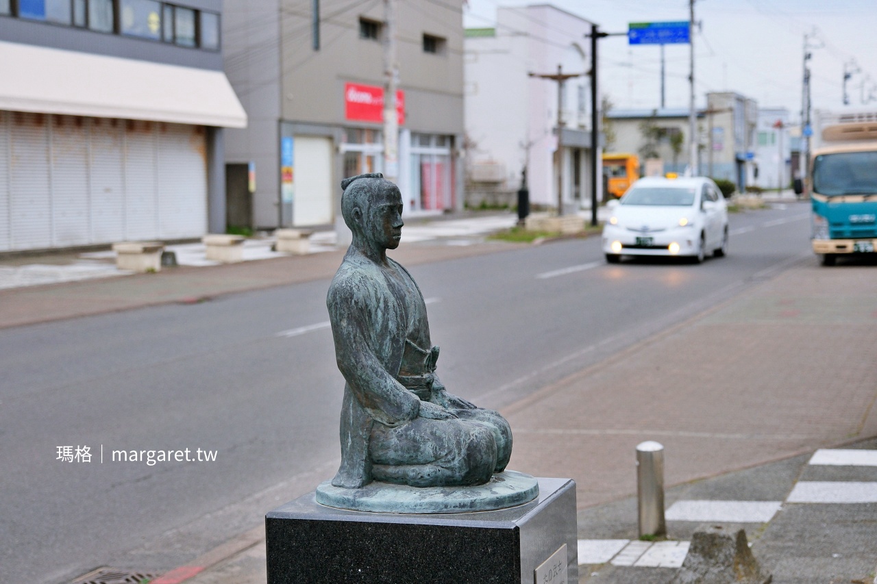 北海道白老町大町商店街 仙台陣屋武士青銅像