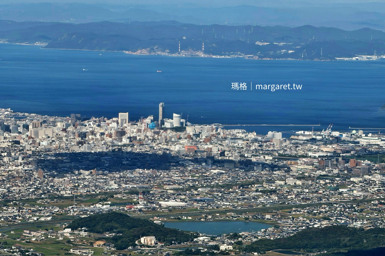 從空中俯瞰高松港與Sunport高松