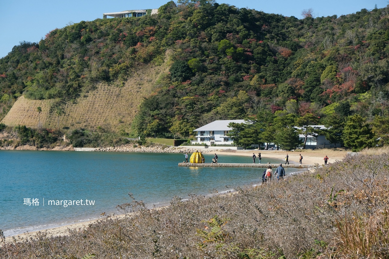 遠眺高水位海岸與山丘下的黃南瓜碼頭全景