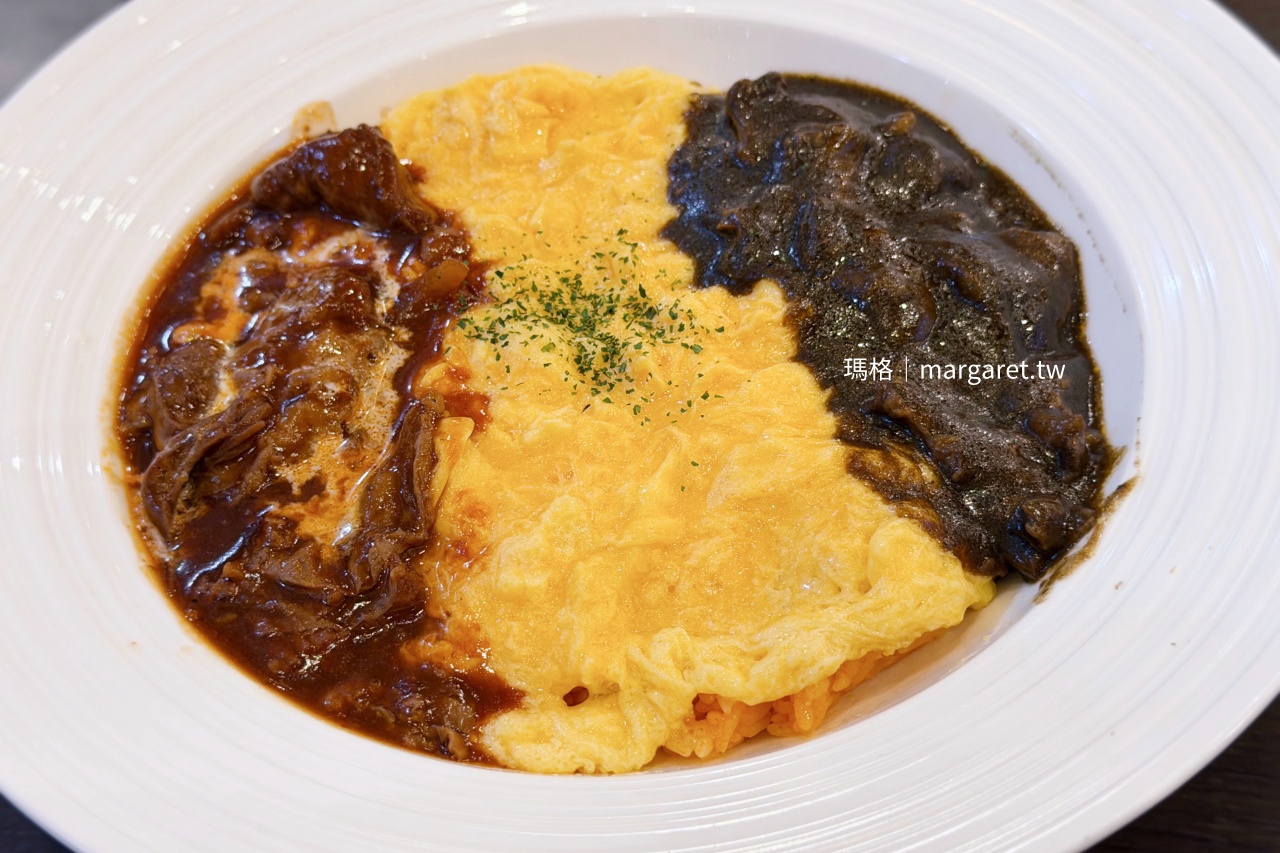 Kirin City Plus仙台店午間限定，黑啤酒燉和牛牛筋咖哩與紅酒燴和牛牛筋雙拼。