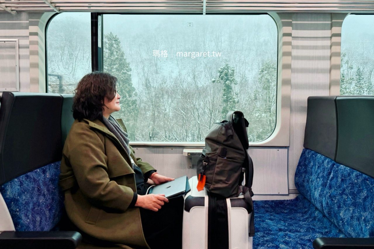 仙山線列車內欣賞雪景