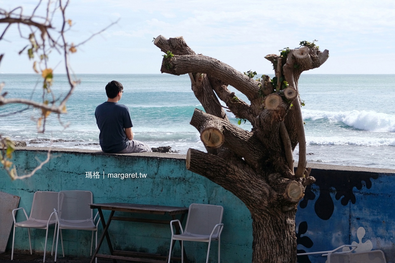 墾丁離海最近的咖啡館。萬里桐珊瑚礁海岸