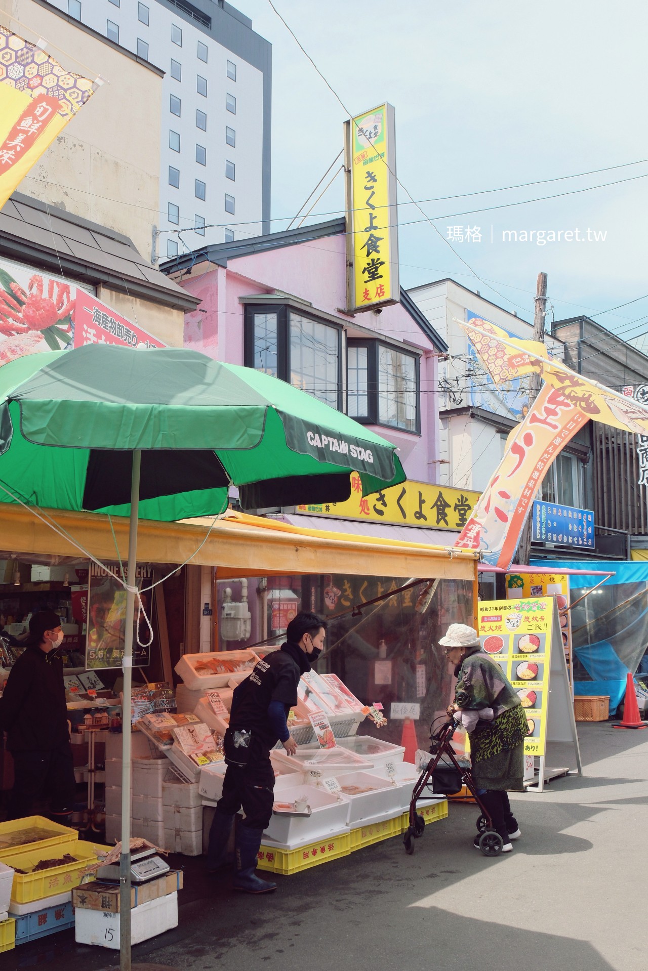 きくよ食堂朝市支店。函館朝市老字號海鮮丼｜花枝刺身美味難忘