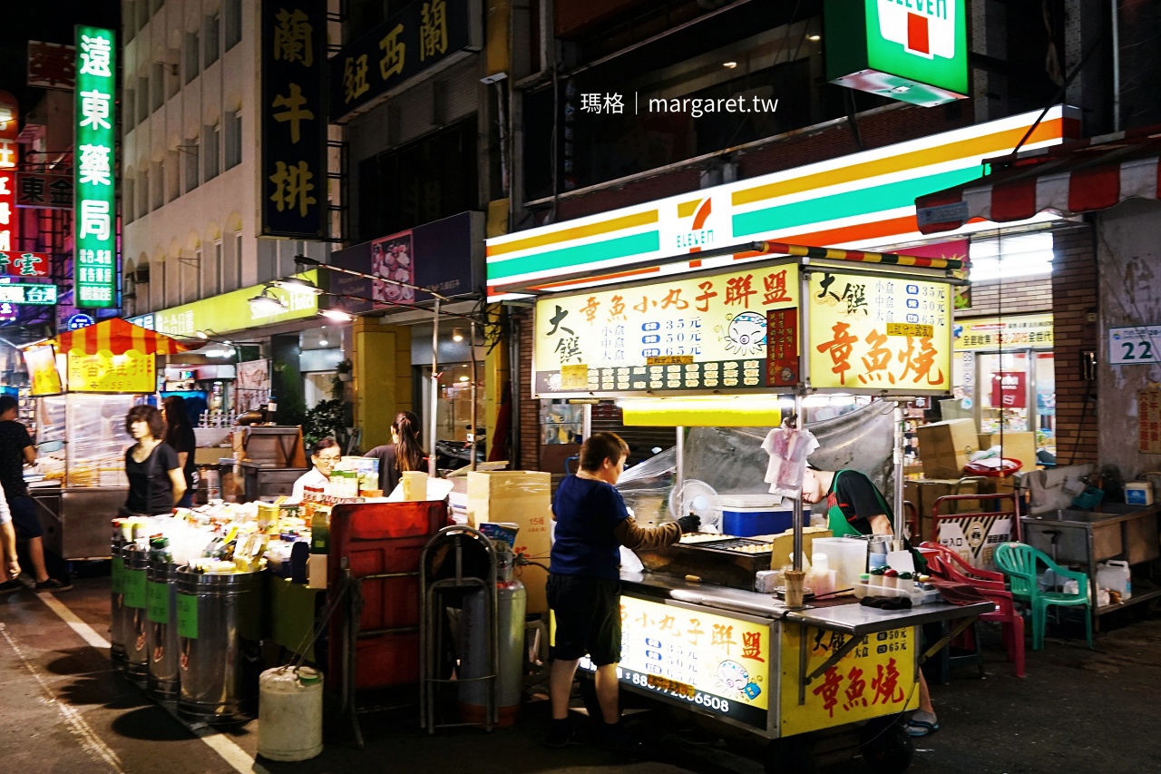 高雄六合夜市 大饌章魚燒 章魚小丸子現烤攤位特寫