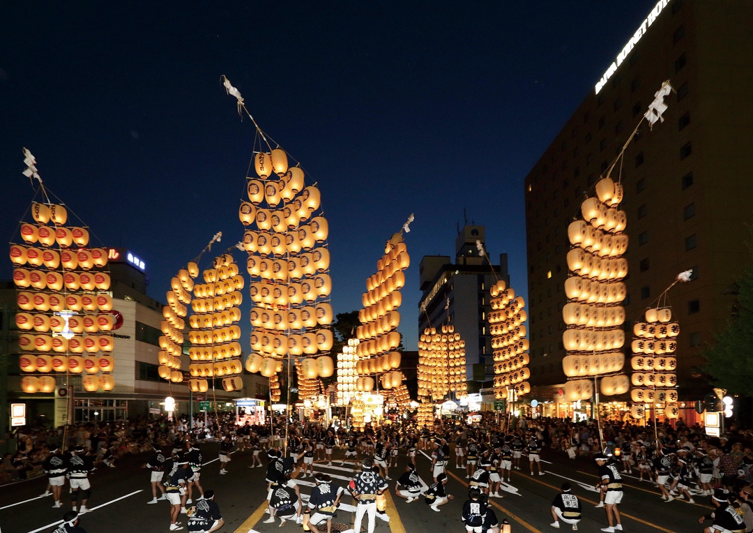 秋田市民俗藝能傳承館。竿燈技藝體驗｜日本東北三大祭：秋田竿燈祭