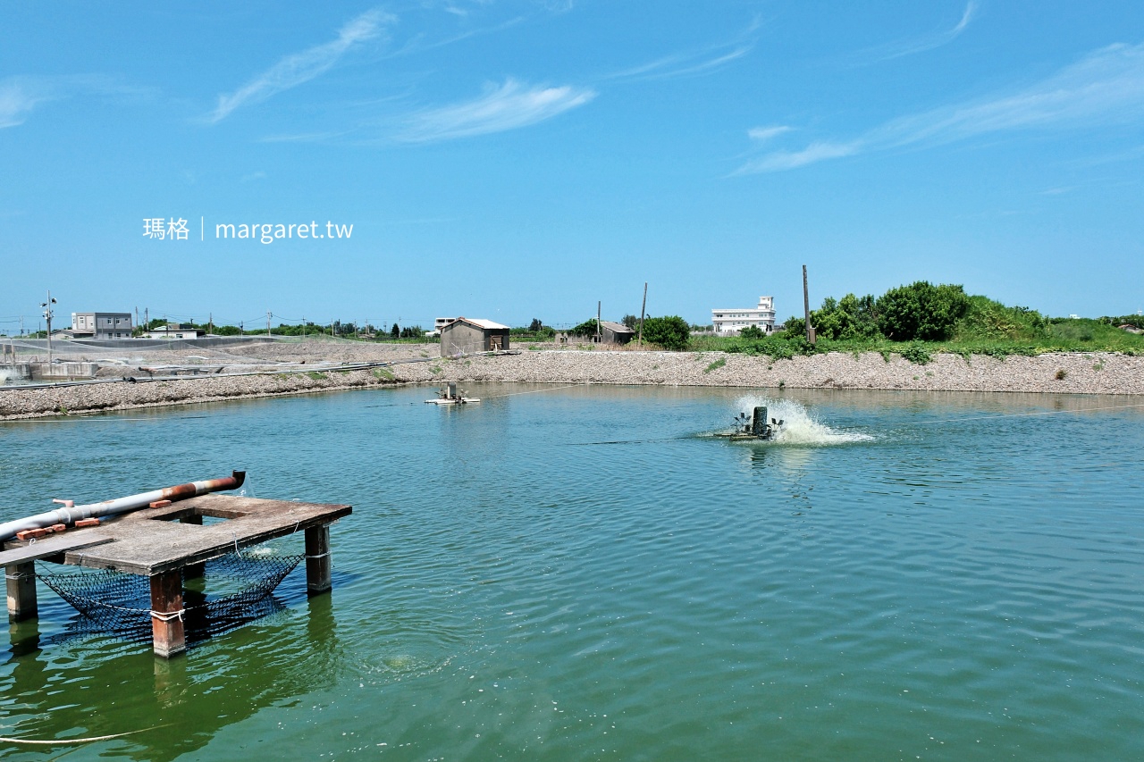 雲林口湖 鰻魚養殖場 魚塭水面與增氧機