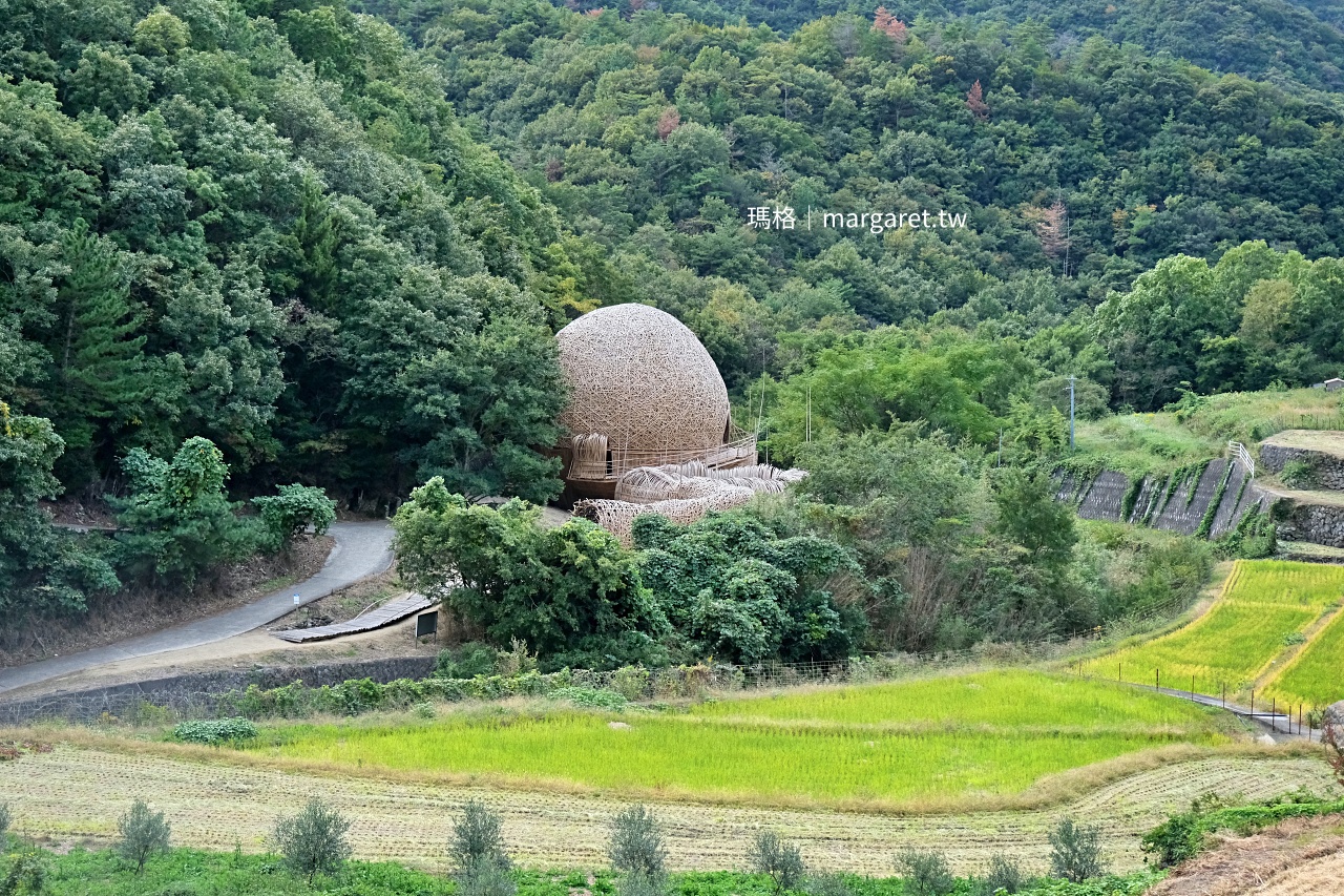 中山千枚田 竹編作品與梯田 融入自然地景