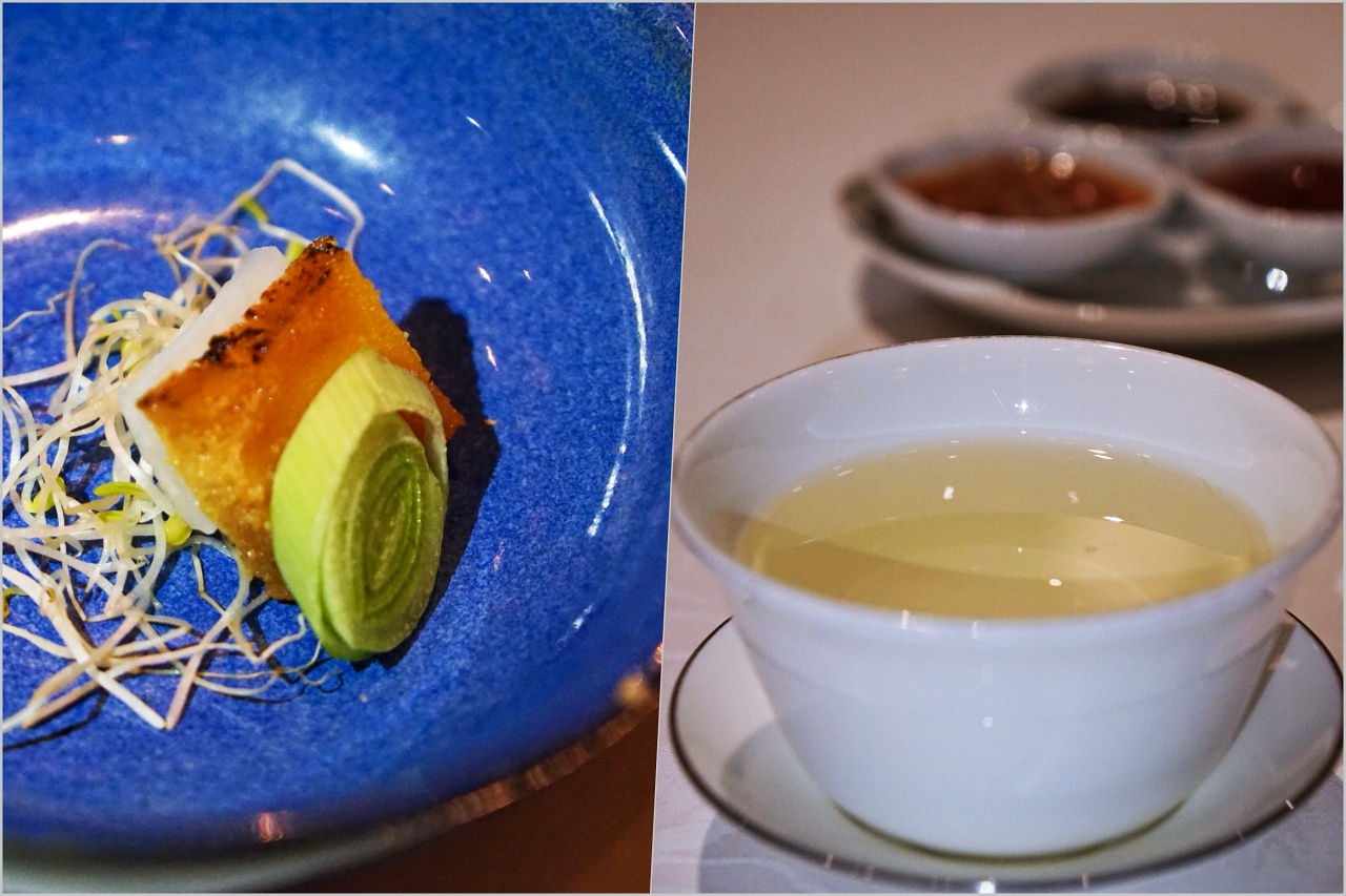 雅閣中餐廳 菊花茶 招待烏魚子小點