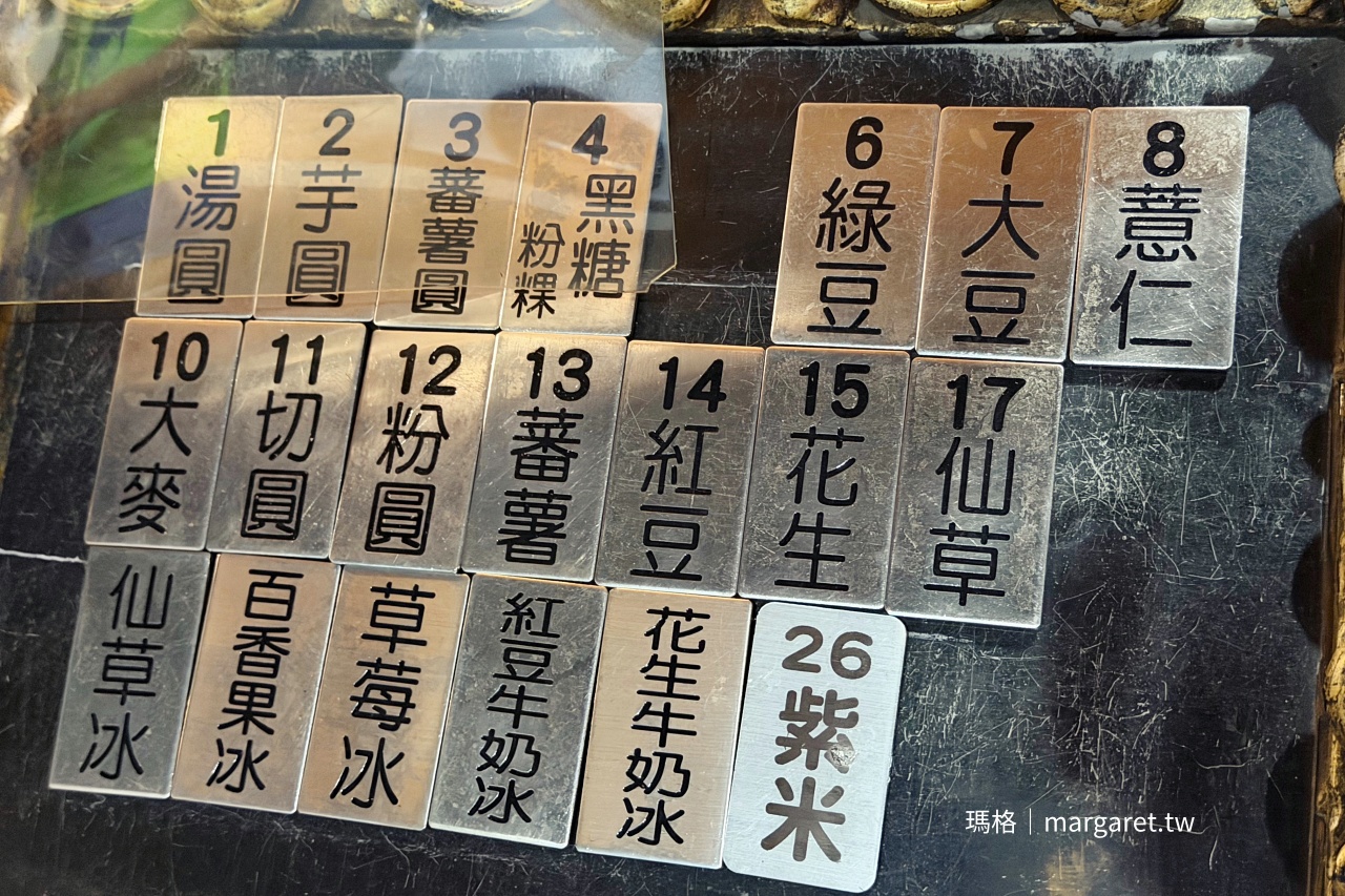 咱台灣人的冰選料單 以號碼對應配料填寫的點餐表格