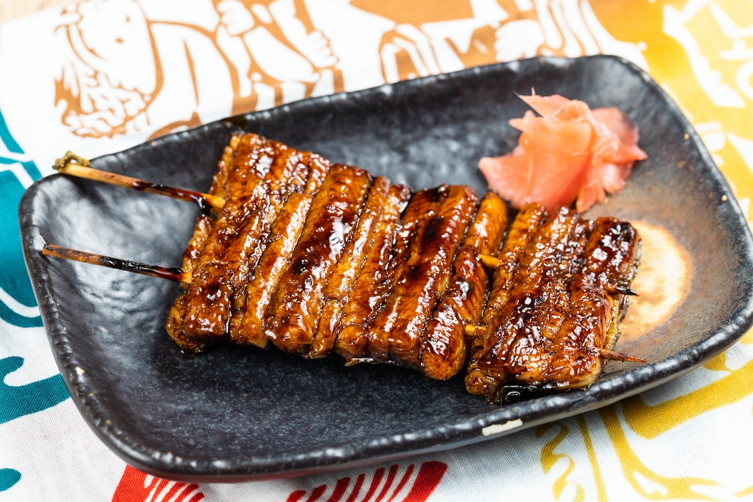 板前屋饕客精選：蒲燒鰻串燒。