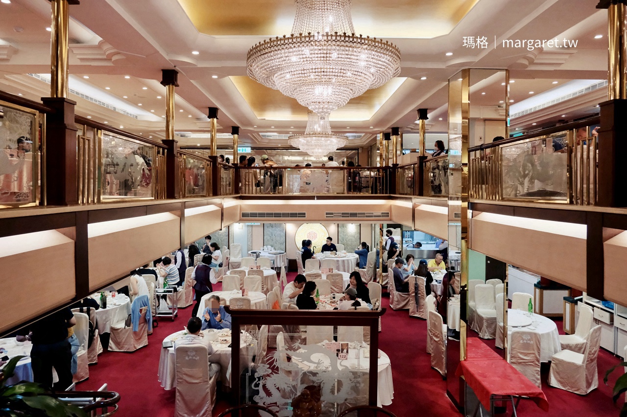 台北龍都酒樓中山總店 挑高樓層水晶吊燈港式酒樓80年代氛圍