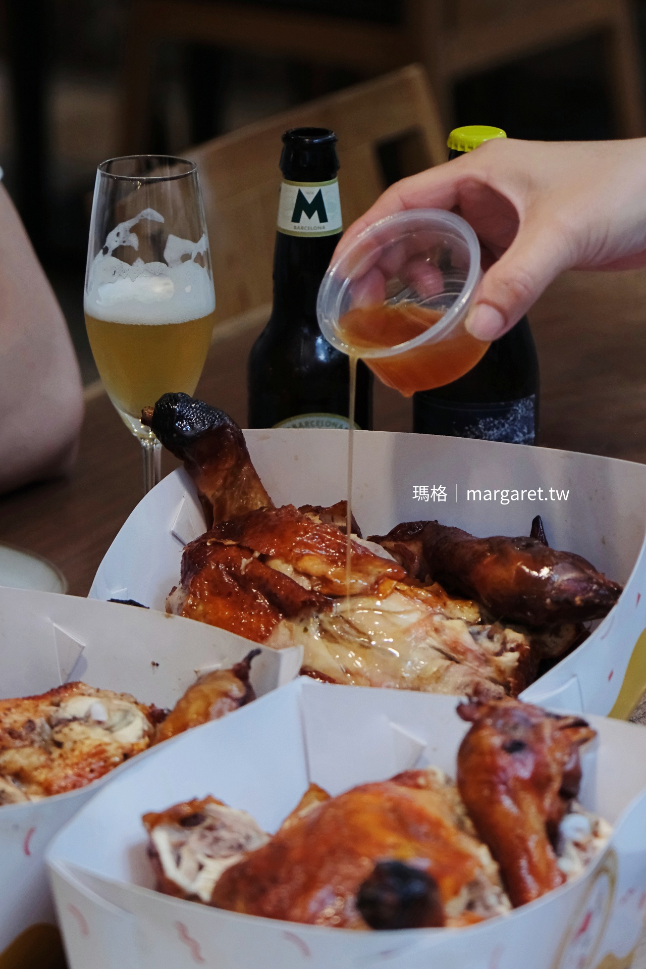 嘉義 越南烤雞王 烤雞帶骨啃肉 近距離特寫