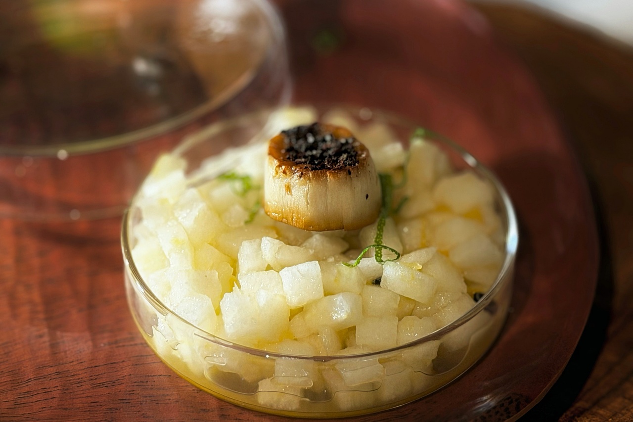 新竹必比登季風 松露洋蔥水梨盅 精緻蔬食料理