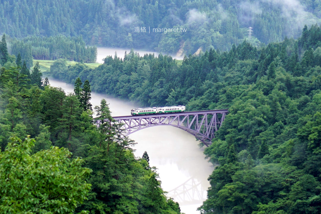 川霧只見線 奧會津夏日晨之美 只見川第一鐵橋火車經過時間 瑪格 圖寫生活