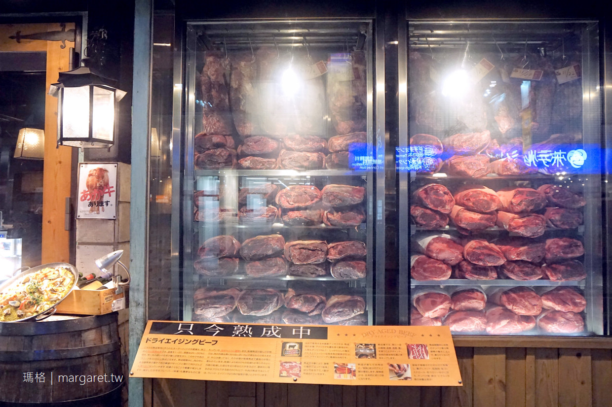 孫三郎。熊本燒肉店｜牛排館壯觀的熟成牛肉冰櫃