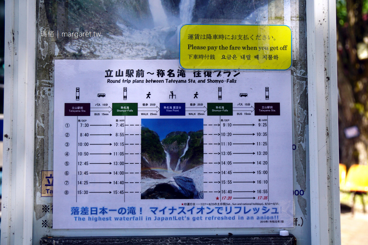 稱名瀑布。日本最大級瀑布｜如何利用大眾運輸前往