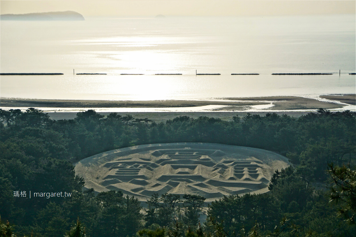 瀨戶內海奇景。巨大古錢幣沙雕｜香川櫻花百選琴彈公園