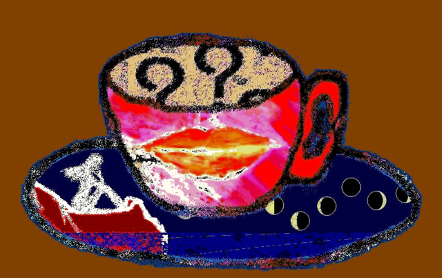 瑪格學畫畫｜咖啡杯裡的自畫像