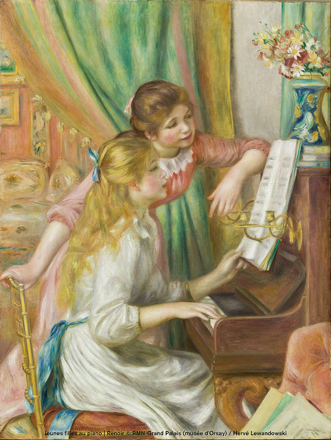 奧古斯特．雷諾瓦，《彈鋼琴的少女(鋼琴前的少女)》，1892